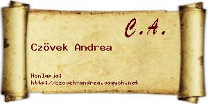 Czövek Andrea névjegykártya