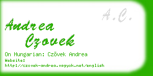 andrea czovek business card